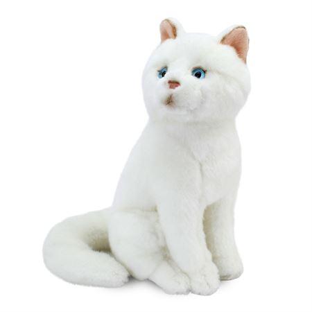 Animals Of The World Oturan Beyaz Kedi Peluş Oyuncak 22 cm