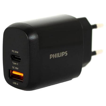 Philips DLP4326CB USB-A ve USB-C 20W PD Hızlı Şarj Adaptörü